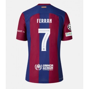 Barcelona Ferran Torres #7 Hjemmebanetrøje 2023-24 Kort ærmer